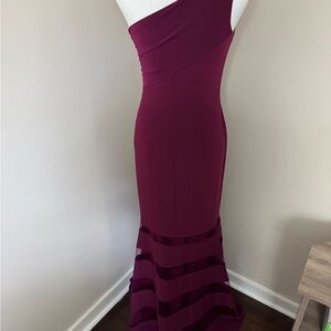 Ralph Lauren Red One Shoulder Bodycon Cocktail Dress